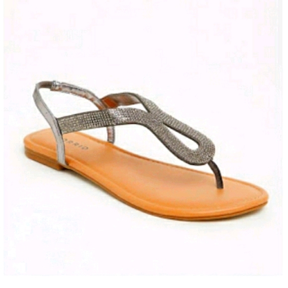 torrid Shoes - NWT TORRID GREY RHINESTONE KEYHOLE SANDAL SZ 11W
